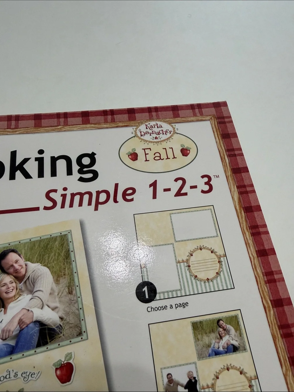 Papell Boutique Fall Scrapbooking Kit - Red Plaid & Cream Accents